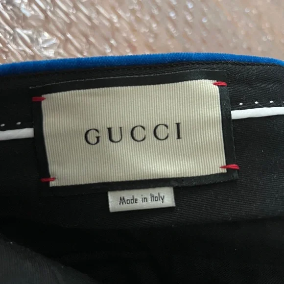 Gucci Blue Velvet Flared Cuffed Pants 48IT MEDIUM Pre-Fall 2019 Harry Styles - Picture 4 of 11